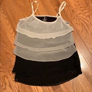 NY&C formal spaghetti strap (white to black)